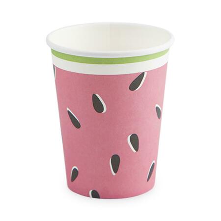 CAKEWALK 9 oz Watermelon Cups, Red - 8 Paper Cups 6522